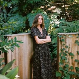 Christy Dawn Floral Black midi Dress